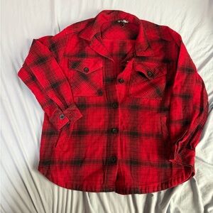 The BC clothing Co. Red Plaid Button-Up Shirt size small